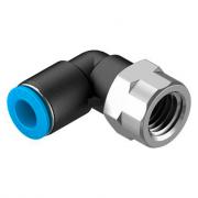 Угловой штуцер с цанговым зажимом и резьбой Festo QSLF‑1/4‑8‑B (10 шт) [153277]