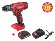 Аккум. дрель‑шуруповерт WORTEX BD 1825‑1 DLi в кор. ALL1 (18.0 В, 1 акк., 2.0 А/ч Li‑Ion, 2 скор., 30 Нм, шурупы до 8 мм) (1BBD001A29)