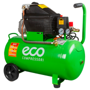 Компрессор ECO AE‑501‑1 (260 л/мин, 8 атм, коаксиальный, масляный, ресив. 50 л, 220 В, 1.80 кВт)