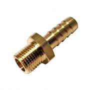 Соединение нар. резьба 1/4" х елочка 12 мм (латунь) ECO (AB‑MT14/E12)