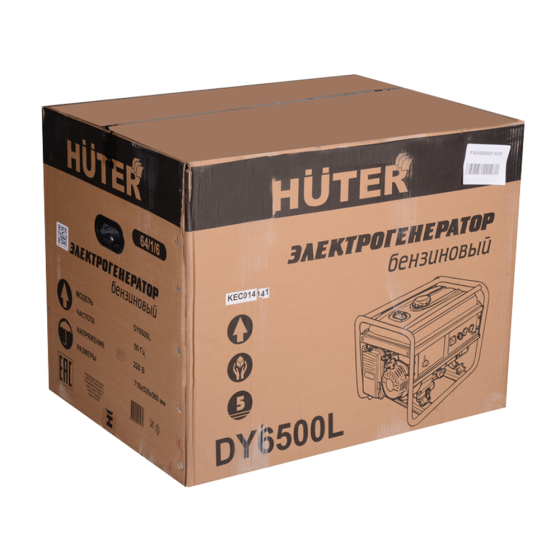 Электрогенератор бензиновый DY6500L Huter
