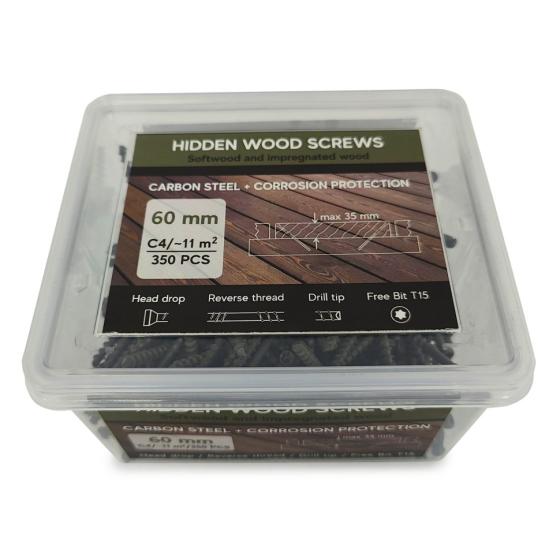 Саморезы Hidden Wood Screws C4 60 mm 350 шт