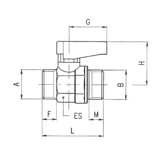 Кран Aignep 0642000002, с параллельной наружной резьбой G1/8"→G1/4"