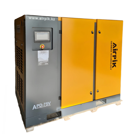 Компрессор винтовой AirPIK APD-75V (8,5 куб.м, 10 бар, с частотным приводом+двиг.PM)