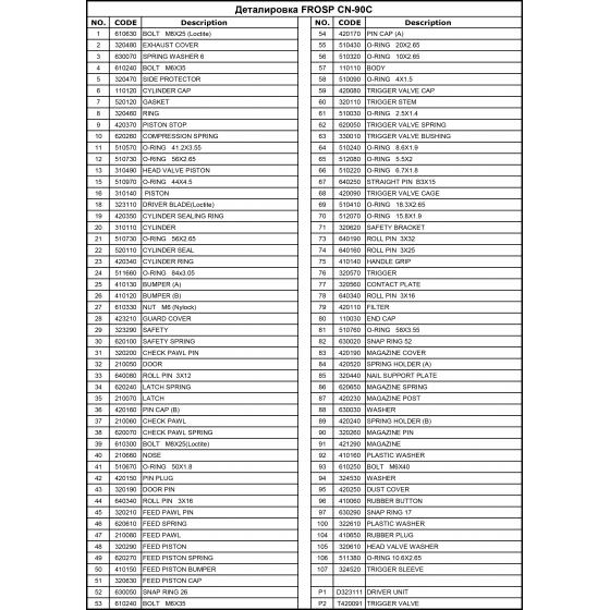 Кольцо 44х4.5 (№15) для FROSP CN-90С