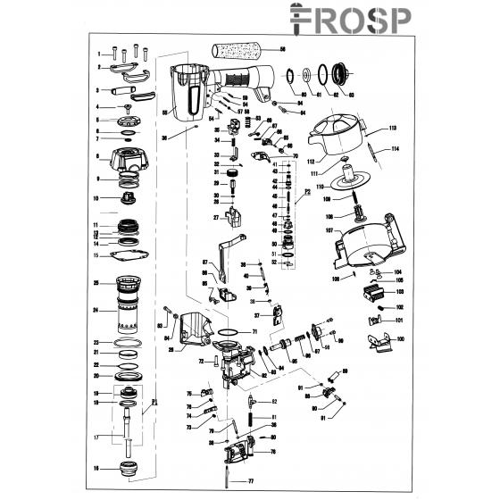 Боек с поршнем в сборе (№Р1) для FROSP CRN-45A