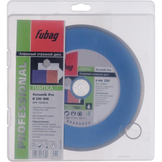 Алмазный отрезной диск Fubag Keramik Pro D230 мм/ 30-25.4 мм [13230-6]