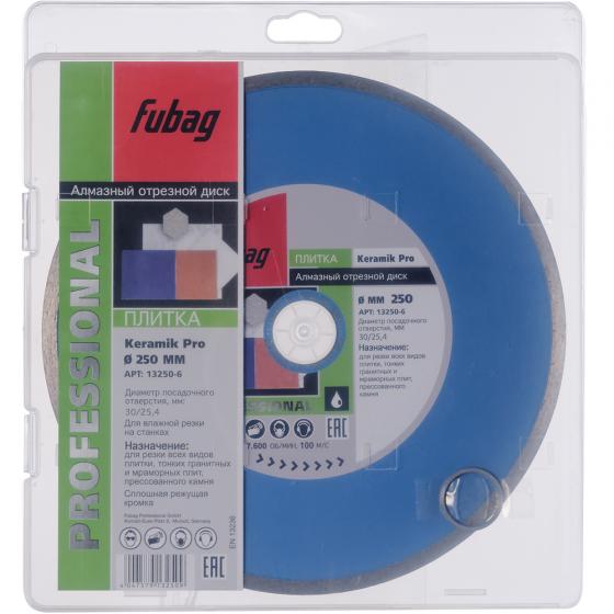 Алмазный отрезной диск Fubag Keramik Pro D250 мм/ 30-25.4 мм [13250-6]