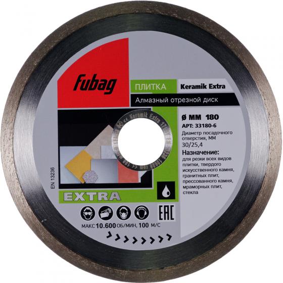 Алмазный отрезной диск Fubag Keramik Extra D180 мм/ 30-25.4 мм [33180-6]