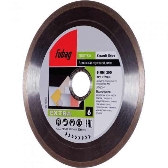 Алмазный отрезной диск Fubag Keramik Extra D200 мм/ 30-25.4 мм [33200-6]