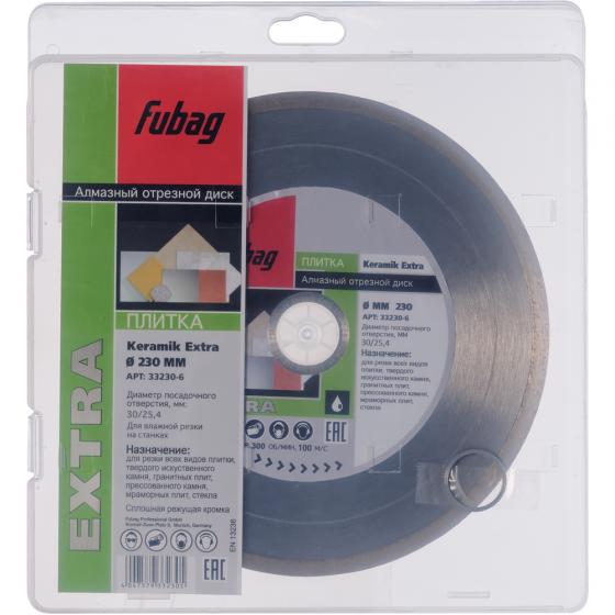 Алмазный отрезной диск Fubag Keramik Extra D230 мм/ 30-25.4 мм [33230-6]