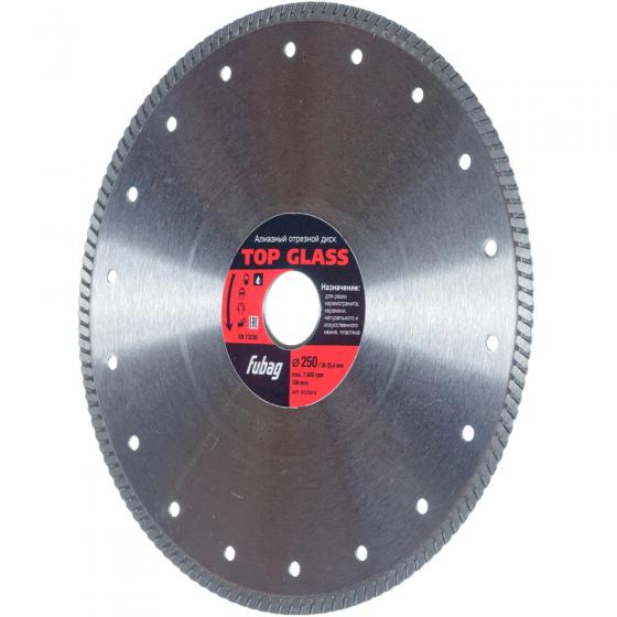 Алмазный отрезной диск Fubag Top Glass D250 мм/ 30-25.4 мм [81250-6]