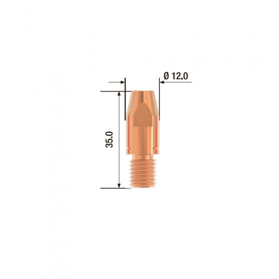 Контактный наконечник Fubag M10х35 мм CuCrZr D=1.2 мм (25 шт.) [FB.CTM10.35-12]