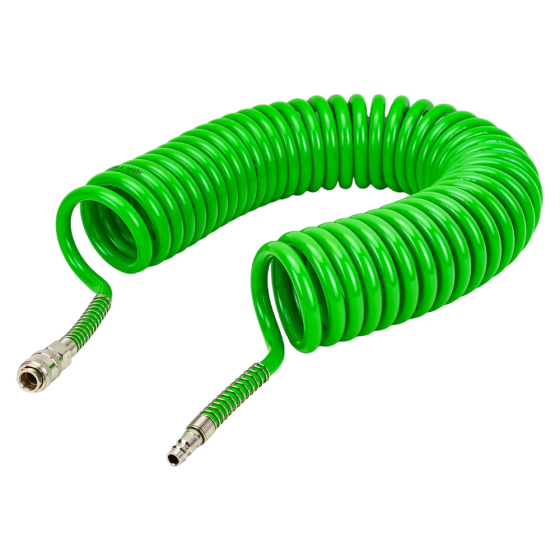 Шланг спиральный с быстросъемным соединением, 8/12мм, 10м, ECO, (AHU-1080)